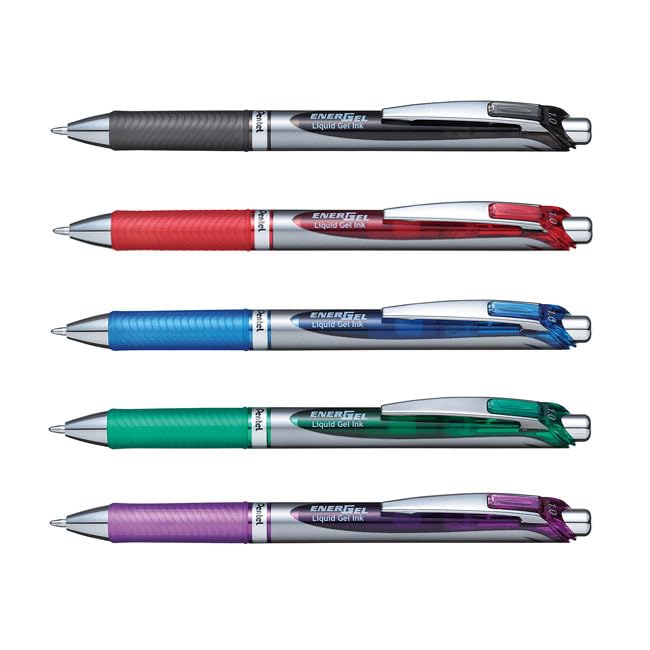 بنتل قلم حبر جل قابل للسحب من Pentel BL80-BX، أحمر، 1 ملم - Image 3